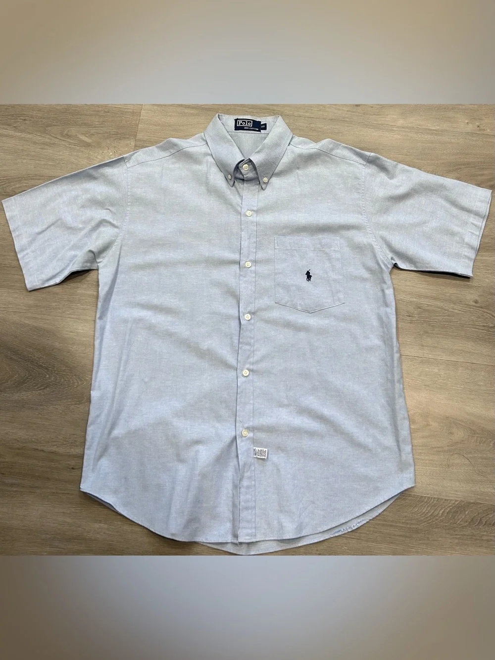 Vintage Men’s Polo Ralph Lauren Button Down Shirt Light Blue 100% Cotton